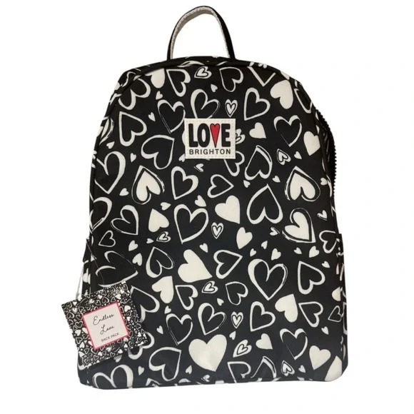 Brighton Love Heart Backpack - Black and White Brighton | Bags | Brighton Black And White Heart Backpack  main image 4